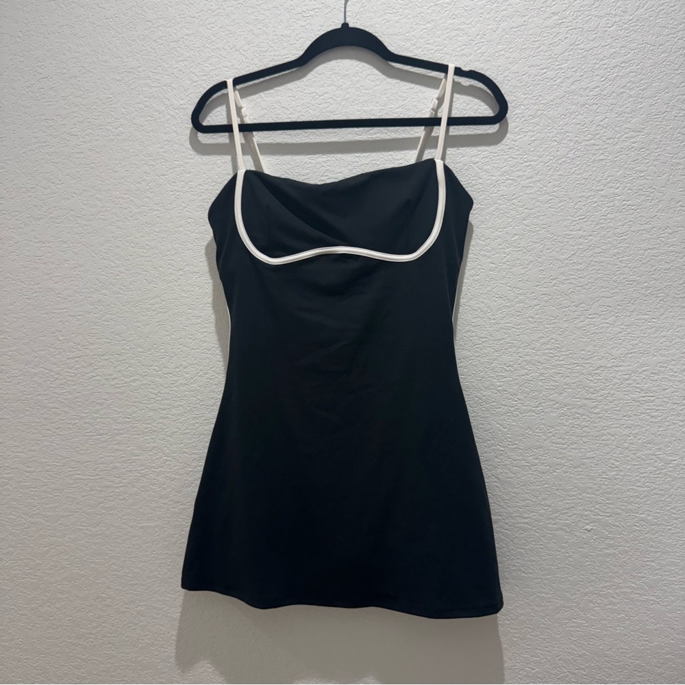 Derek Heart Black & White Contrast Trim Mini Dress Size L